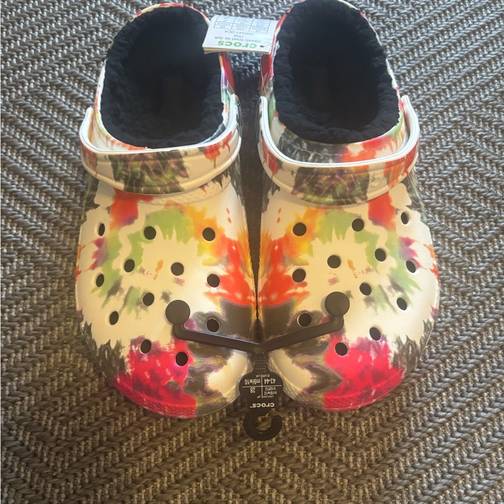 Crocs Classic Lined Tie-Dye Clog Men's US 10 / Women's US 12 NEW 206341-0C4